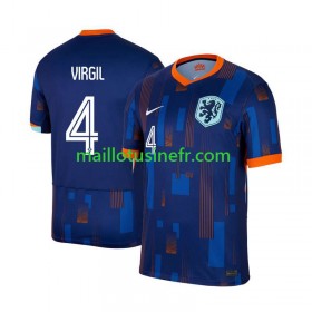 Maillot de Foot Pays-Bas Virgil van Dijk 4 Extérieur UEFA EURO 2024
